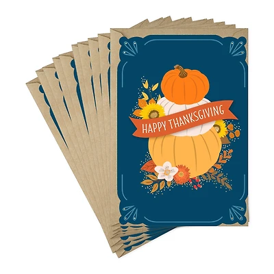 Stacked Pumpkins and Leaves Thanksgiving Cards, Pack of 10 for only USD 8.99 | Hallmark
