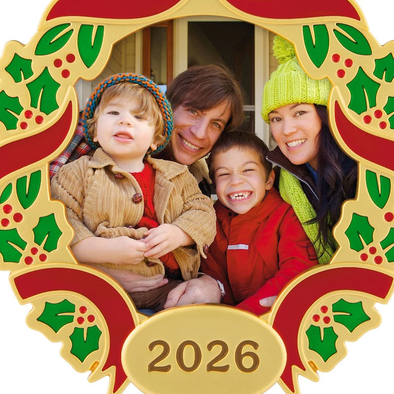 Our Family Christmas 2026 Photo Frame Metal Ornament for only USD 24.99 | Hallmark