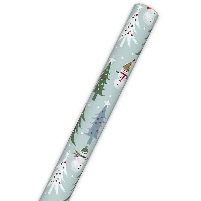 Snowmen and Christmas Trees Jumbo Wrapping Paper Roll, 90 sq. ft. for only USD 9.99 | Hallmark