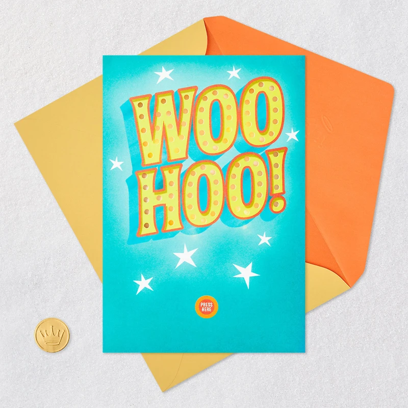 Woo-Hoo for You Musical Birthday Card With Lights for only USD 9.99 | Hallmark