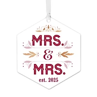 Mrs. & Mrs. Metal Personalized Ornament, Custom Text for only USD 17.99 | Hallmark