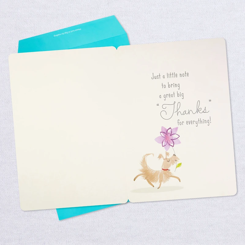 16" Dog With Flowers Jumbo Thank-You Card for only USD 9.99 | Hallmark
