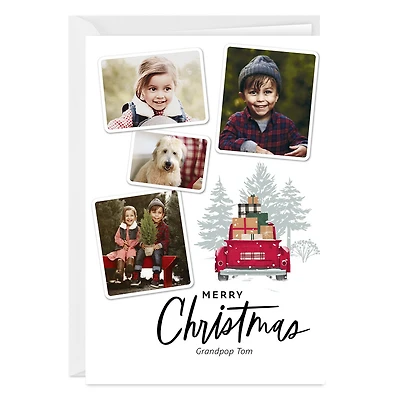 Vintage Red Truck Photo Collage Custom Christmas Card for only USD 4.99 | Hallmark