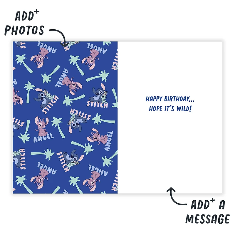 Disney Lilo & Stitch With Angel Custom Birthday Card for only USD 4.99 | Hallmark