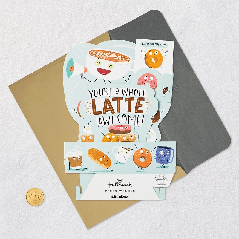 A Whole Latte Awesome Funny 3D Pop-Up Gift Card Holder for only USD 7.99 | Hallmark