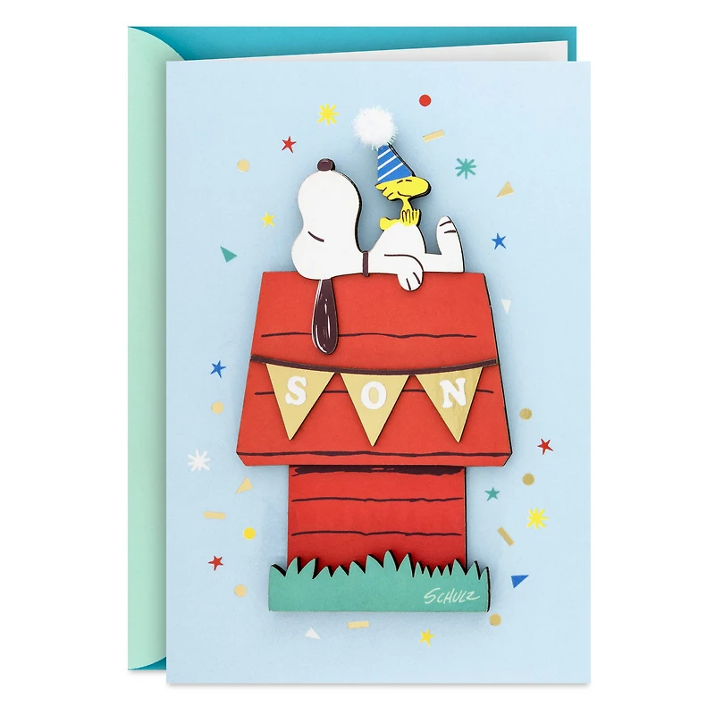 Peanuts® Snoopy Laid-Back Day for a Much Loved Son Birthday Card for only USD 6.99 | Hallmark