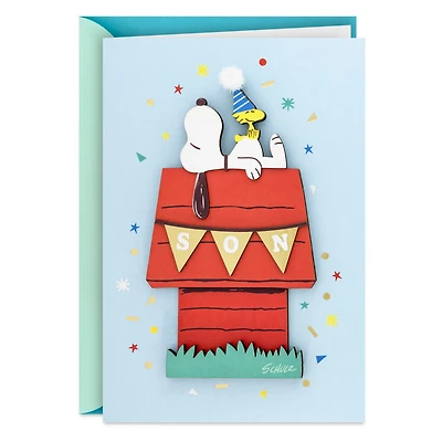 Peanuts® Snoopy Laid-Back Day for a Much Loved Son Birthday Card for only USD 6.99 | Hallmark