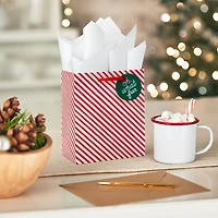 6.5" Glittery Peppermint Stripes Small Christmas Gift Bag for only USD 2.49 | Hallmark