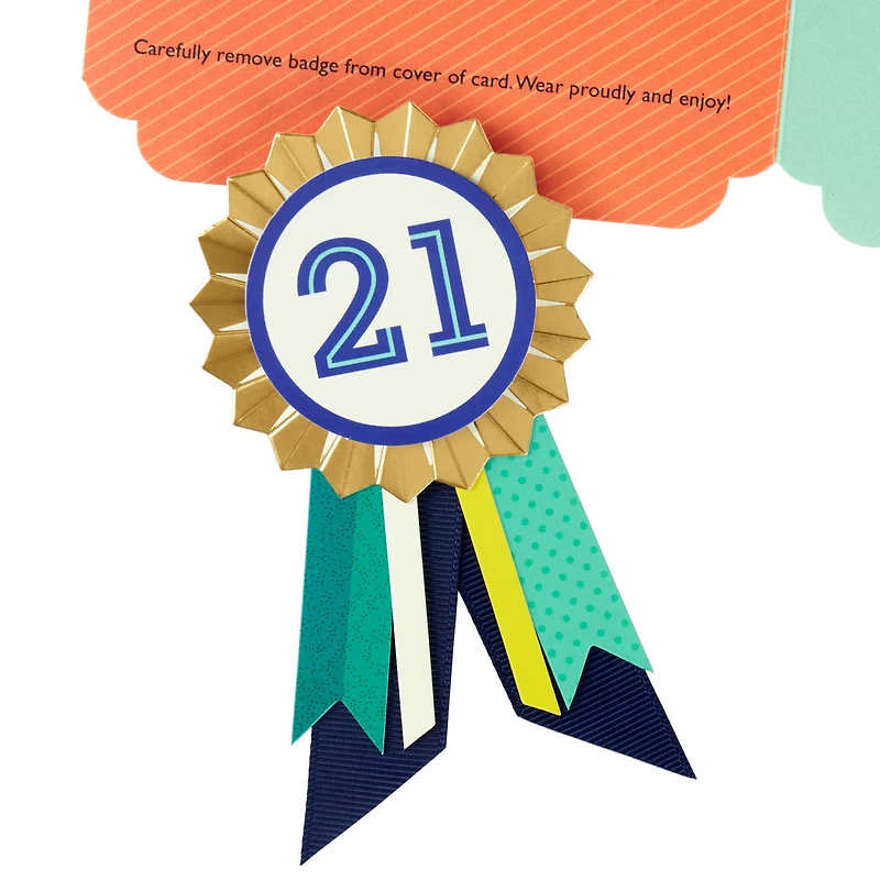 You're Beyond Ordinary 21st Birthday Card With Wearable Badge for only USD 6.99 | Hallmark