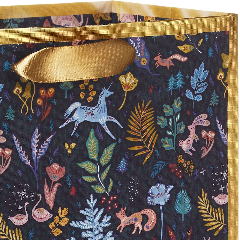 9.6" Colorful Holiday Toile on Navy Medium Gift Bag for only USD 3.99 | Hallmark