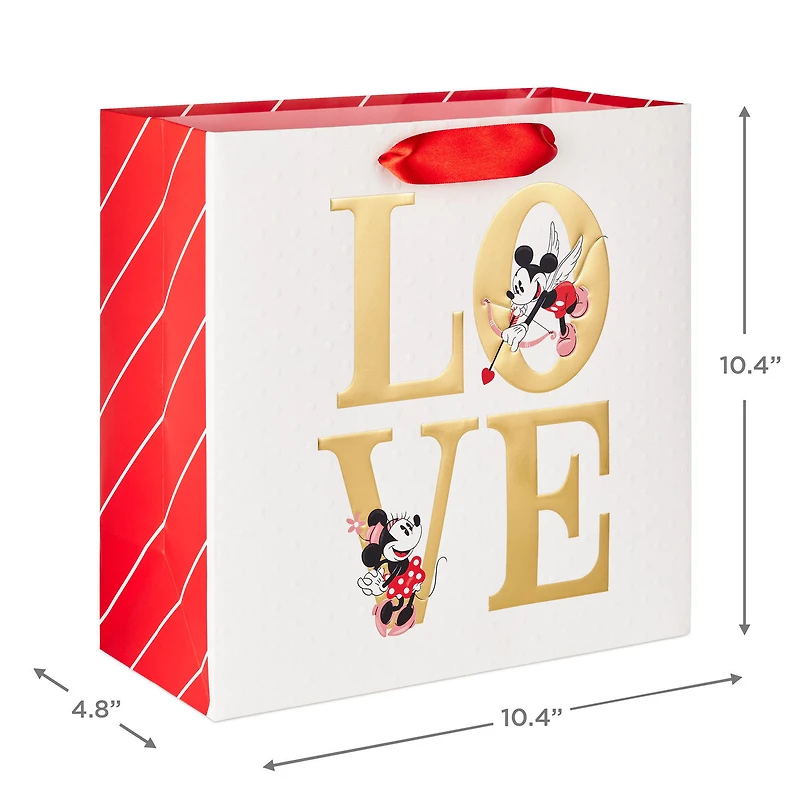 10.4" Disney Mickey and Minnie Love Large Square Gift Bag for only USD 7.99 | Hallmark