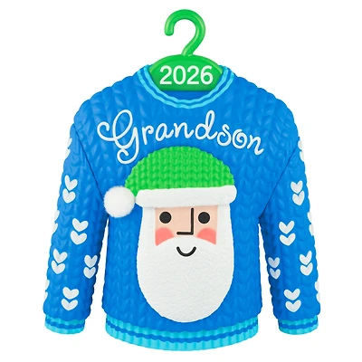 Grandson Santa Sweater 2026 Ornament for only USD 18.99 | Hallmark