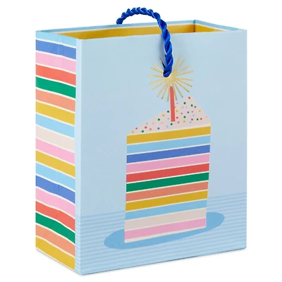 4.6" Colorful Cake Slice on Blue Gift Card Holder Mini Bag for only USD 2.49 | Hallmark
