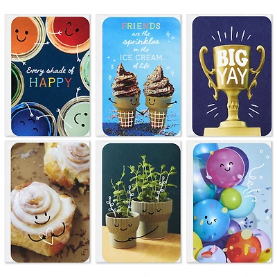 Mini Colorful Smiles Assorted Multi-Occasion Cards, Pack of 6 for only USD 6.99 | Hallmark