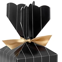 Gold Pinstripe on Black Vertical Treat Box With Ribbon Tie for only USD 3.99 | Hallmark