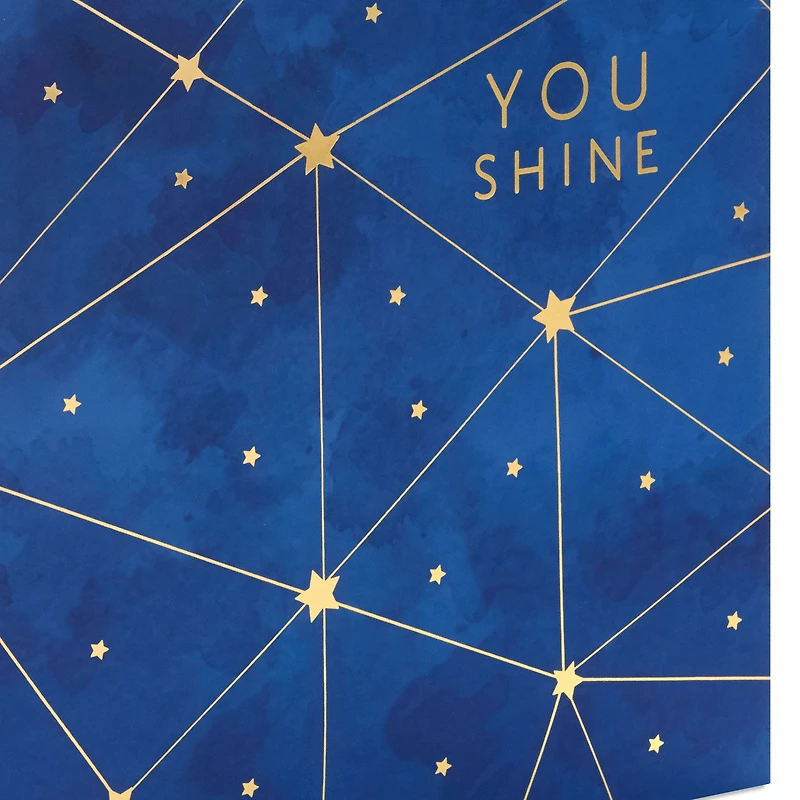 9.6" Gold Stars on Navy You Shine Medium Gift Bag for only USD 4.49 | Hallmark