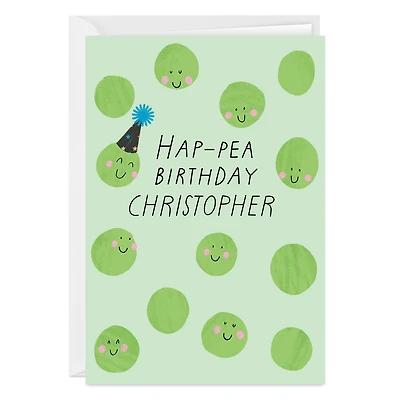 Hap-pea Day Funny Custom Birthday Card for only USD 4.99 | Hallmark