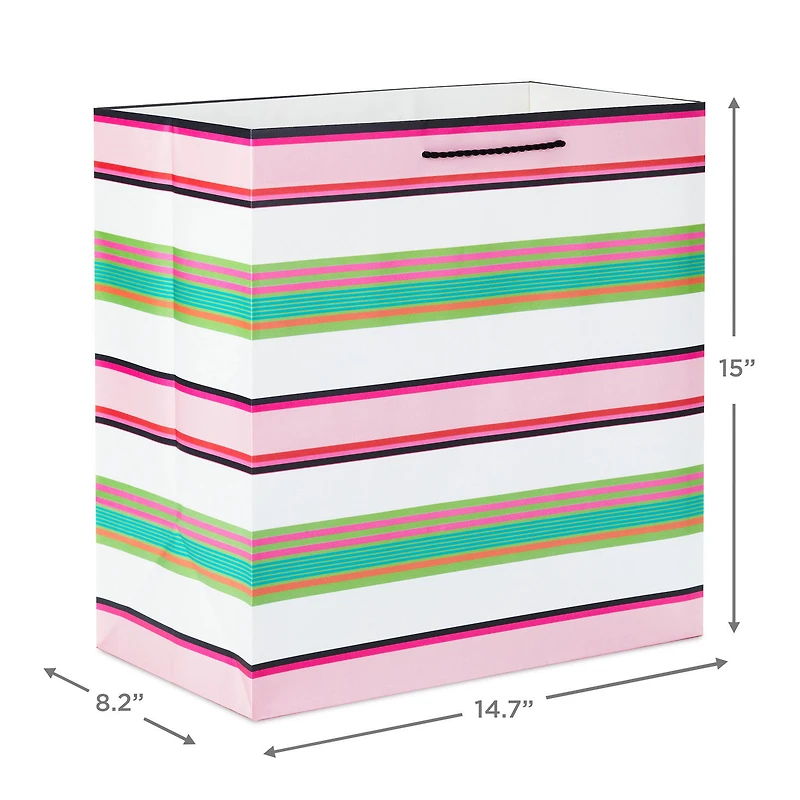 15" Modern Stripes Extra-Deep Gift Bag for only USD 5.99 | Hallmark