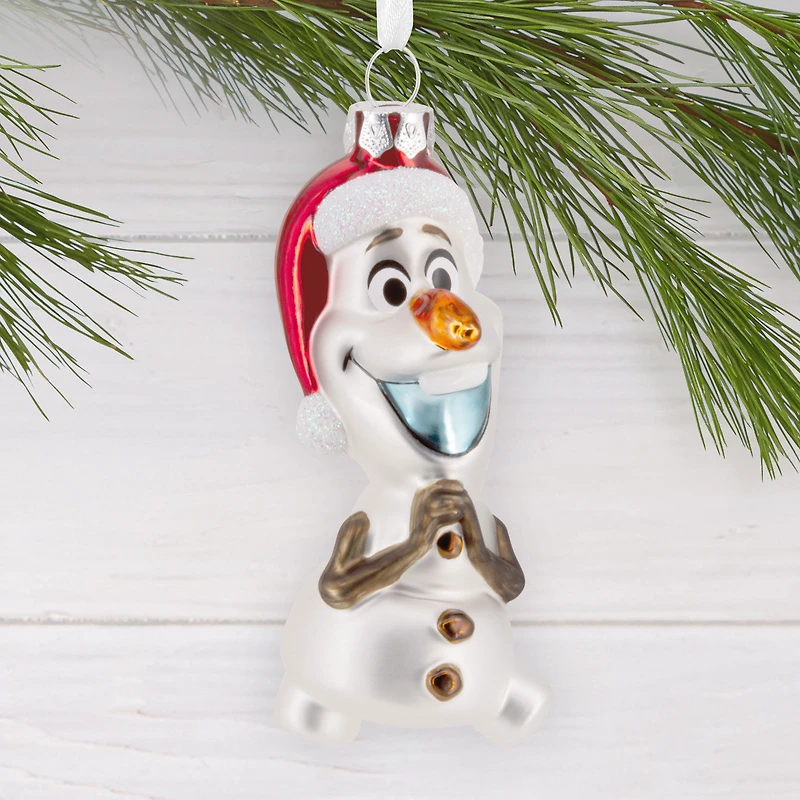 Disney Frozen Holiday Olaf Glass Hallmark Ornament for only USD 11.49 | Hallmark