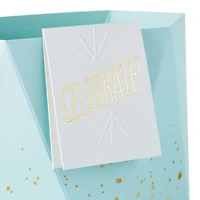 Build-a-Bouquet Celebrate Turquoise Blue Pop-Up Paper Vase With Mini Card for only USD 4.99 | Hallmark