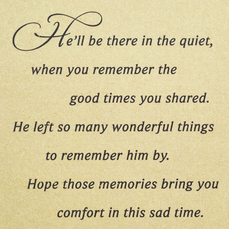 Remembering Him Gilded Leaves Sympathy Card for only USD 3.99 | Hallmark