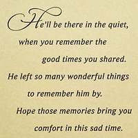 Remembering Him Gilded Leaves Sympathy Card for only USD 3.99 | Hallmark