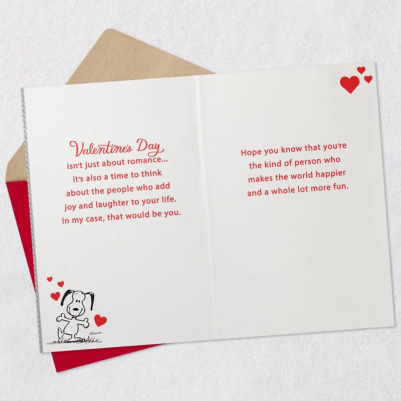 Peanuts® You Add Joy and Laughter to My Life Valentine's Day Card for only USD 6.99 | Hallmark