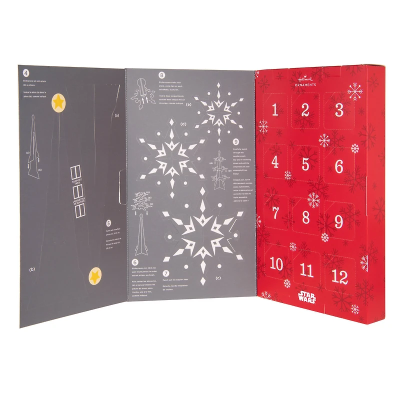Star Wars™ Hallmark Countdown Calendar Paper Tree Set With 12 Mini Ornaments for only USD 34.99 | Hallmark