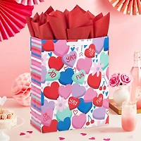 15.5" Candy Hearts Extra-Large Valentine's Day Gift Bag With Tissue Paper for only USD 8.49 | Hallmark