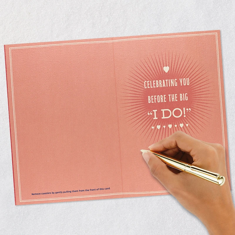 Sip, Sip, Hooray Bridal Shower Card With Coasters for only USD 9.59 | Hallmark