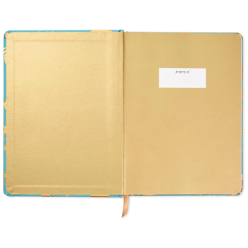Gold Toile on Aqua Hardback Notebook for only USD 14.99 | Hallmark
