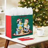 10.4" Bluey Family on Green Large Christmas Gift Bag for only USD 4.49 | Hallmark