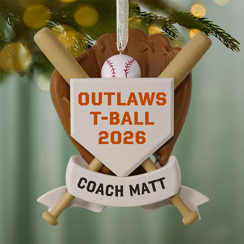 America's Pastime Baseball Personalized Ornament, Custom Text for only USD 15.49 | Hallmark