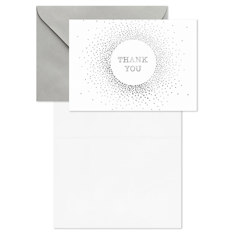 Silver Sparkle Blank Thank You Notes, Pack of 10 for only USD 10.49 | Hallmark