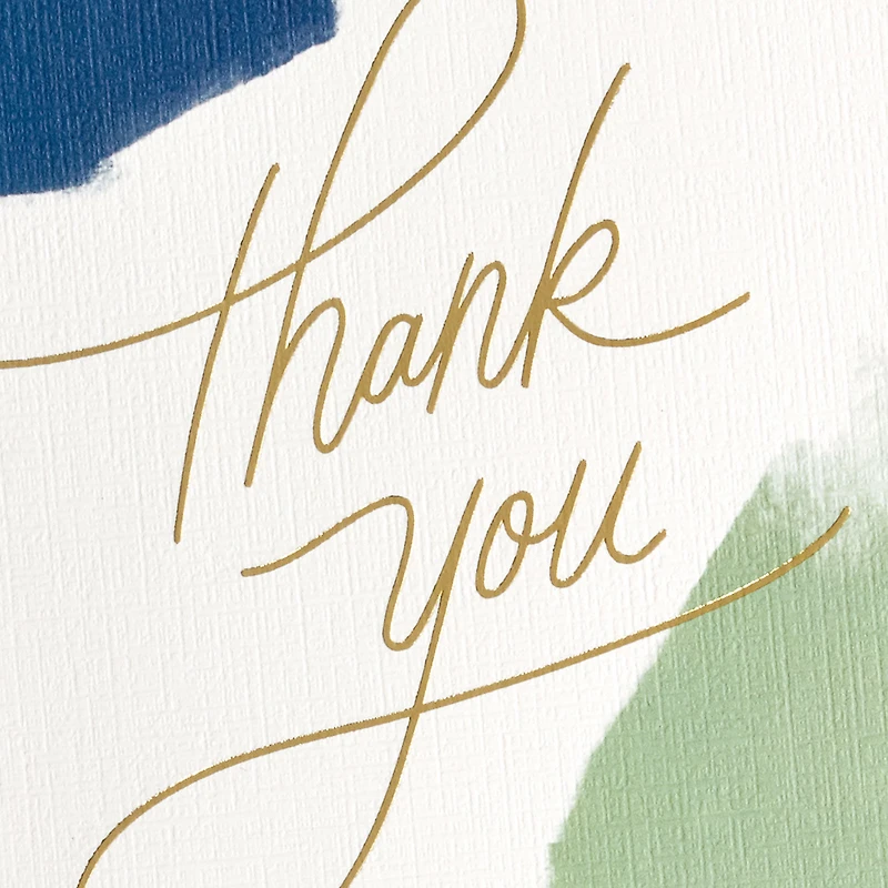 Blue and Green Brushstroke Thank You Card for only USD 5.99 | Hallmark
