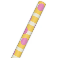 Pink Dots and Yellow Stripes Tall Wrapping Paper Roll, 35 sq. ft. for only USD 5.99 | Hallmark