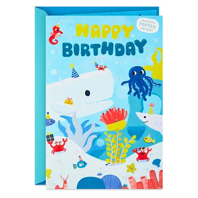 Oceans of Fun Birthday Card for Kids with Activity Page for only USD 7.59 | Hallmark