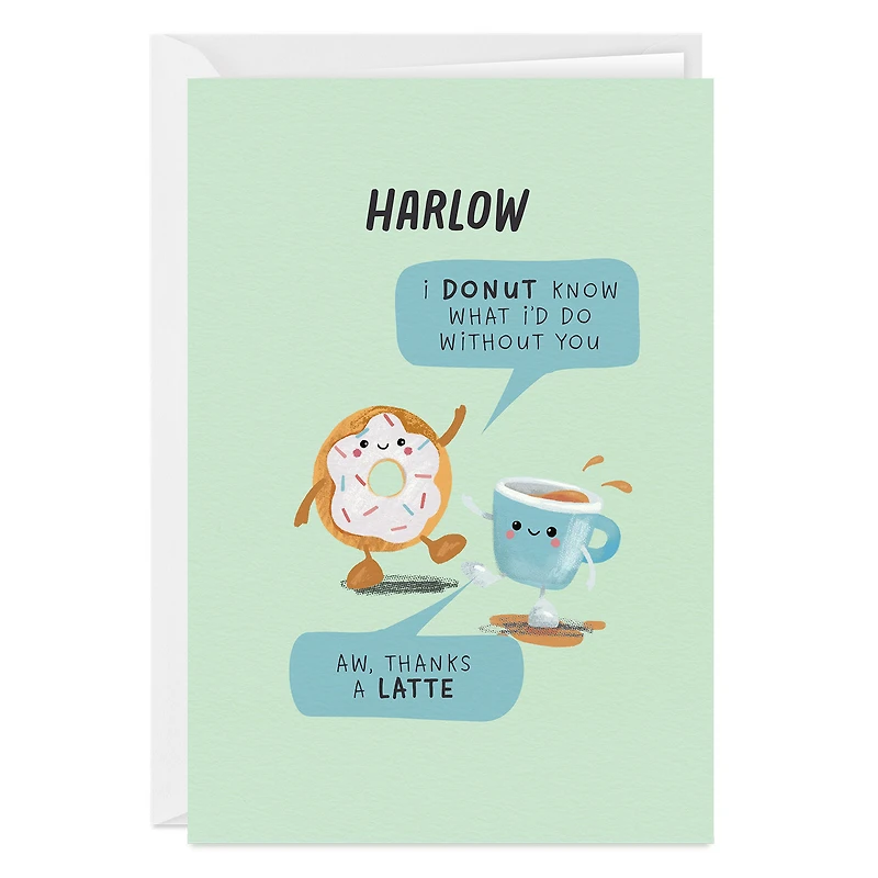 Donut and Latte Punny Custom Thank-You Card for only USD 4.99 | Hallmark