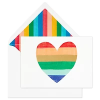 Rainbow Heart Blank Note Cards, Box of 10 for only USD 11.99 | Hallmark