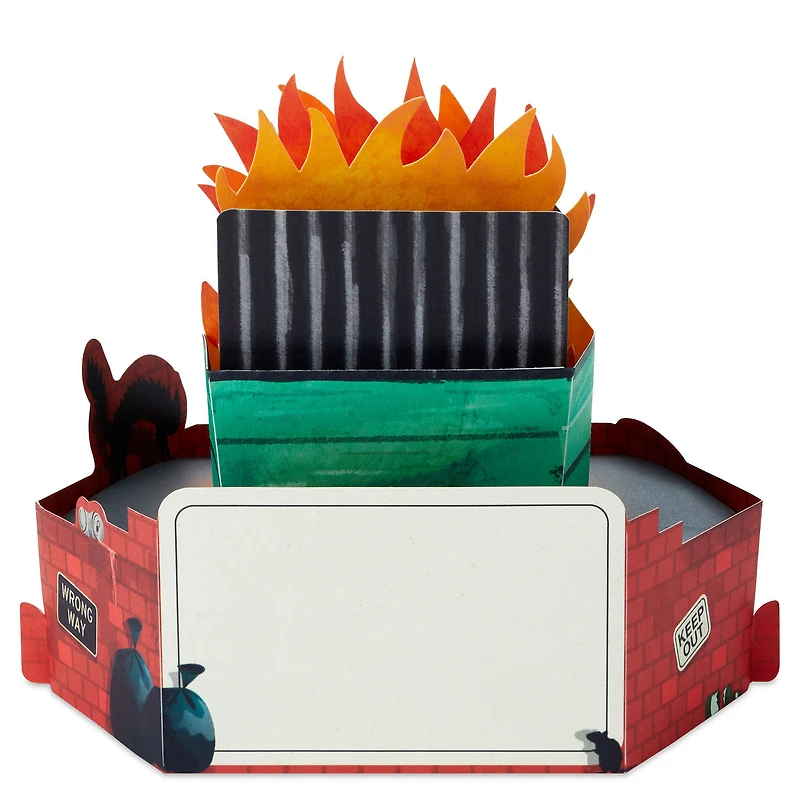 Dumpster Fire Funny Pop-Up Blank Card for only USD 7.99 | Hallmark