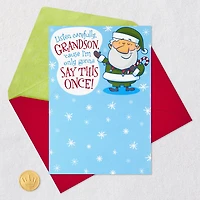 Only Going to Say This Once Pop-Up Christmas Card for Grandson for only USD 4.59 | Hallmark