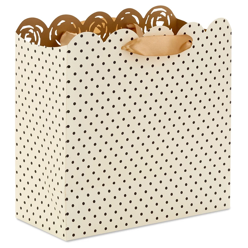 10.4" Cream Roses Laser-Cut Large Square Gift Bag With Tissue Paper for only USD 9.99 | Hallmark