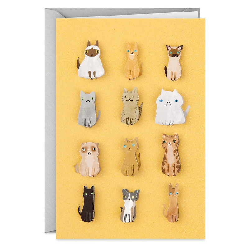 Cats on Yellow Blank Card for only USD 6.59 | Hallmark