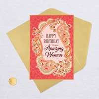 For An Amazing Woman Floral Paisley Birthday Card for only USD 4.99 | Hallmark