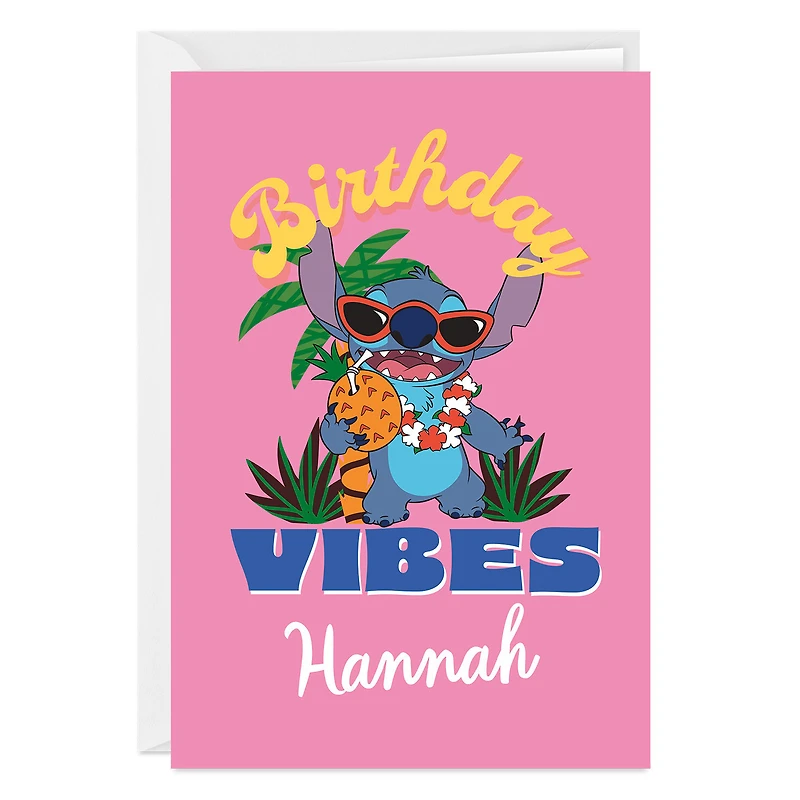 Disney Lilo & Stitch Birthday Vibes Custom Birthday Card for only USD 4.99 | Hallmark