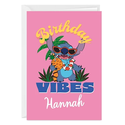 Disney Lilo & Stitch Birthday Vibes Custom Birthday Card for only USD 4.99 | Hallmark