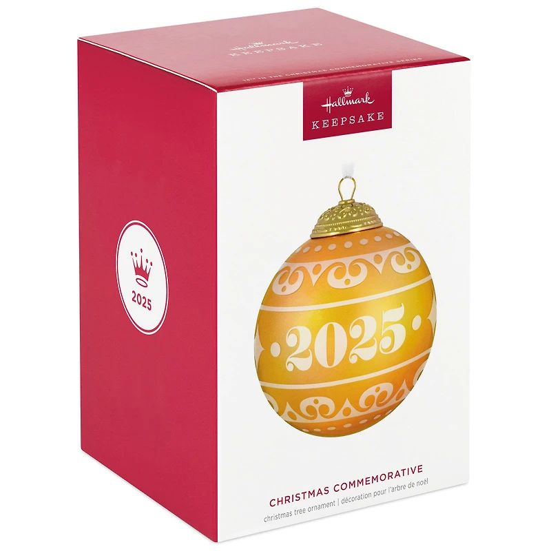 Christmas Commemorative 2025 Ball Glass Ornament for only USD 28.99 | Hallmark