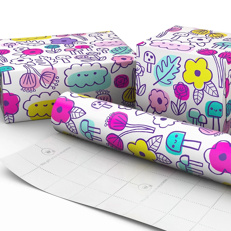 Floral Doodles Wrapping Paper, 20 sq. ft. for only USD 4.99 | Hallmark