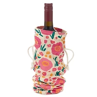 14" Pink Floral Fabric Wine Gift Bag for only USD 6.99 | Hallmark