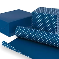 Navy/White Dots Reversible Wrapping Paper Roll, 20 sq. ft. for only USD 4.99 | Hallmark
